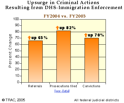 Upsurge in Criminal Actions Resulting from DHS-Immigration Enforcement