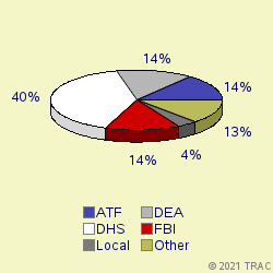 Pie chart of agenrevgrp